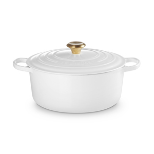 Le Creuset Signature White Cast Iron Round Casserole 28cm